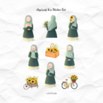 Ayçiçeği Kız Sticker Set