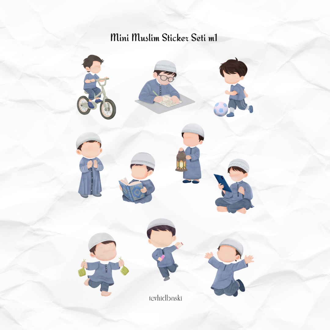 minimuslimstickersetm1 Mini Muslim Sticker Set - Görsel 1